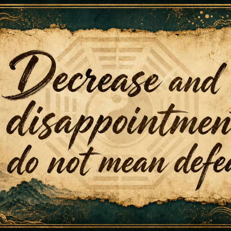 When Decrease and Disappointment Becomes&nbsp;Medicine
